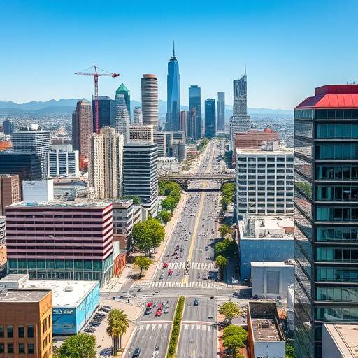 Thumbnail of Downtown Los Angeles: High-rise buildings and bustling city streets