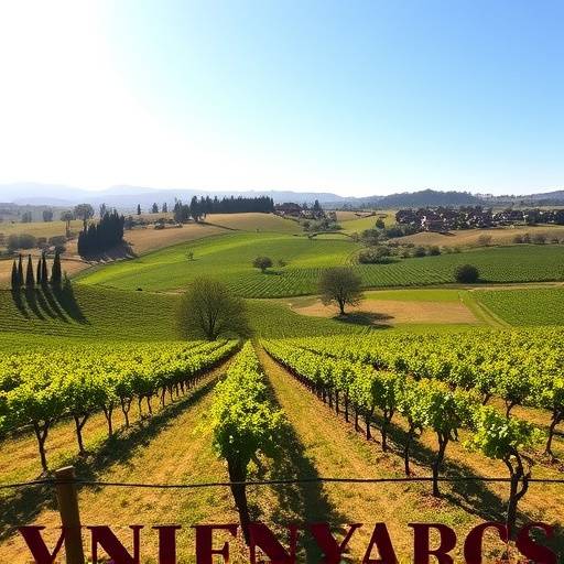 Thumbnail of Sonoma Vineyards: Rolling hills covered in grape vines under a sunny sky.